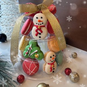 Holiday Macaron Tower