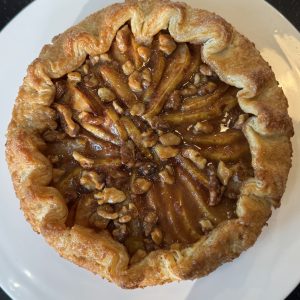 Maple pear almond pie